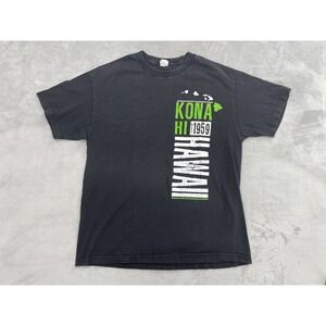 Vintage Kona Hawaii 1959 T-Shirt Mens XL Black Alstyle Graphic Tee Y2K Era